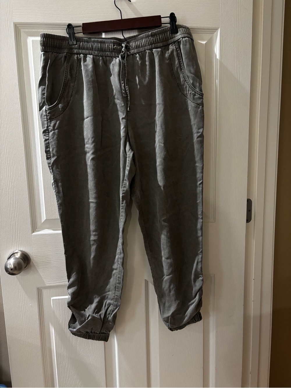 Express Olive Green Track Joggers